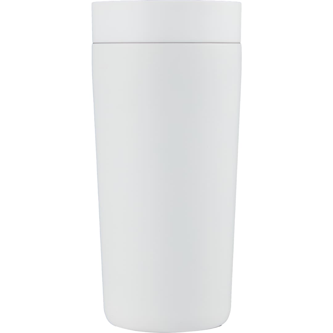 Maddie Recycled SS Vacuum Tumbler w/ 360 Lid 16oz - SM-6564 White