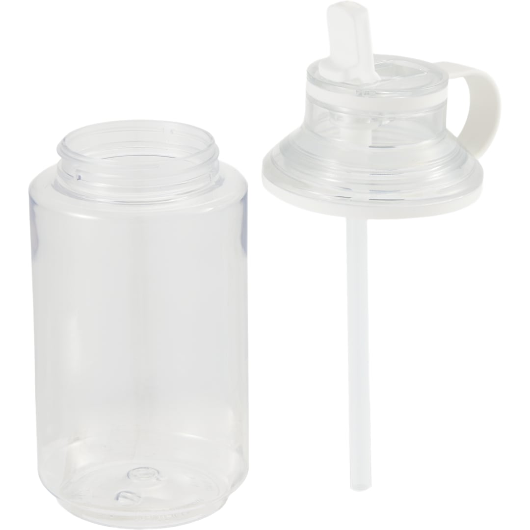 Zach Recycled RPET Sports Bottle w/ Straw 22oz - SM-6567 Clear