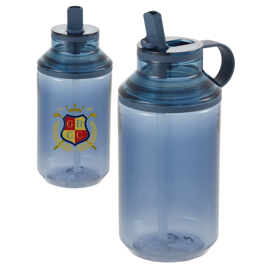Zach Recycled RPET Sports Bottle w/ Straw 22oz - SM-6567 Blue
