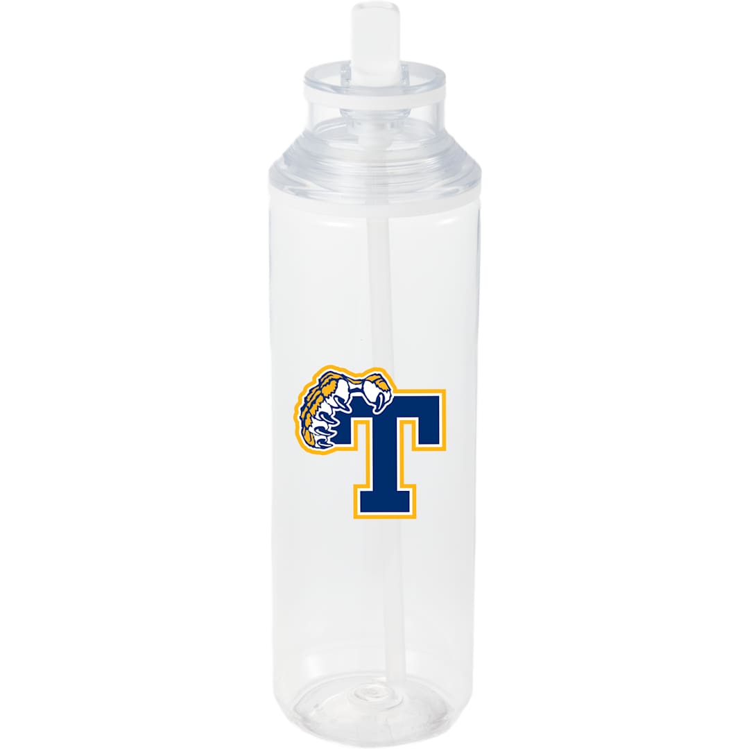 Carol Recycled RPET Sports Bottle w/ Straw 30oz - SM-6570 Clear
