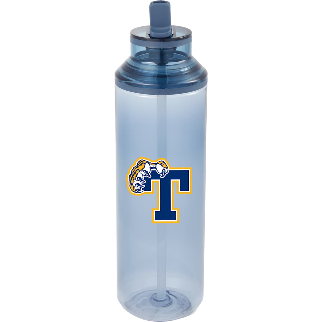 Carol Recycled RPET Sports Bottle w/ Straw 30oz - SM-6570 Blue