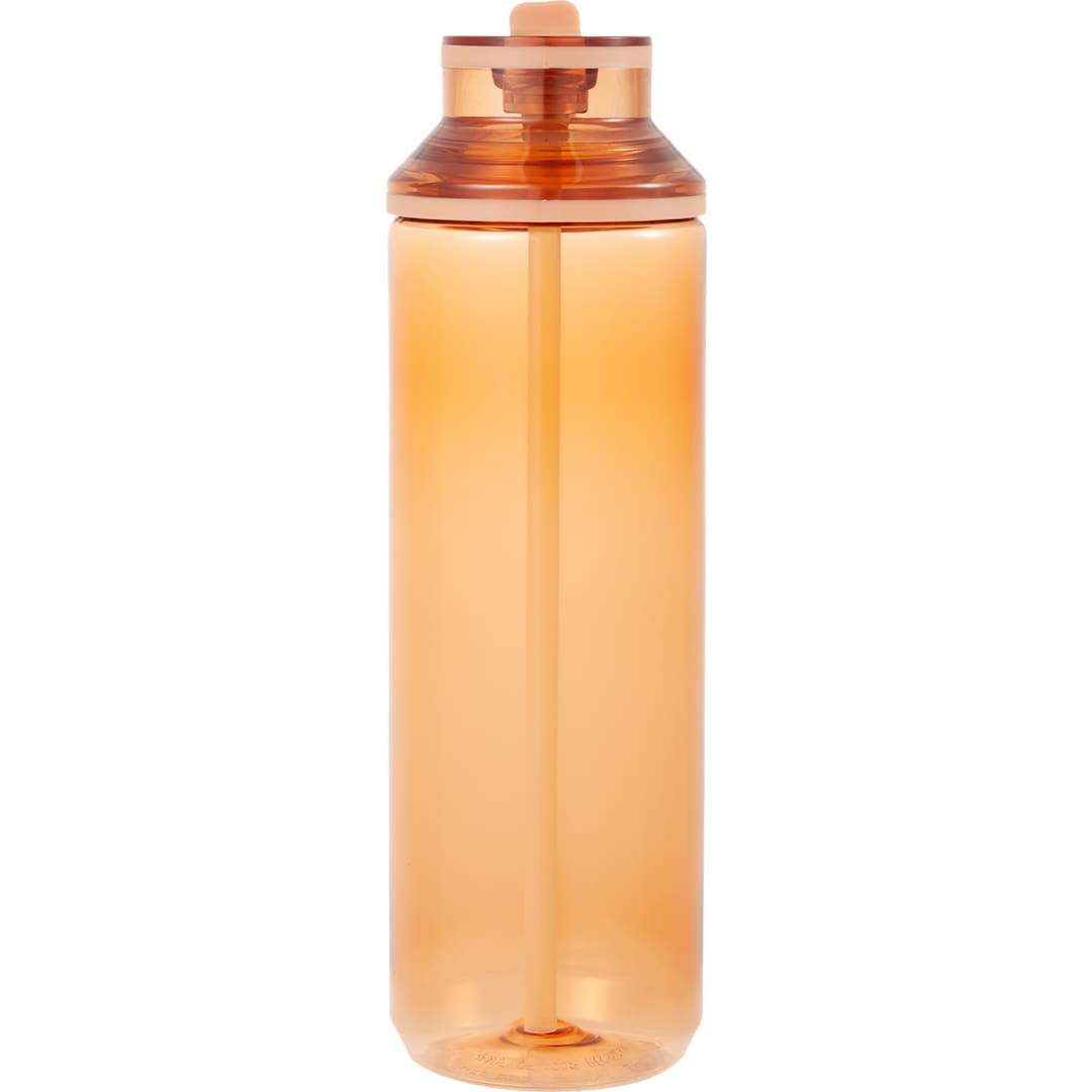 Carol Recycled RPET Sports Bottle w/ Straw 30oz - SM-6570 Orange