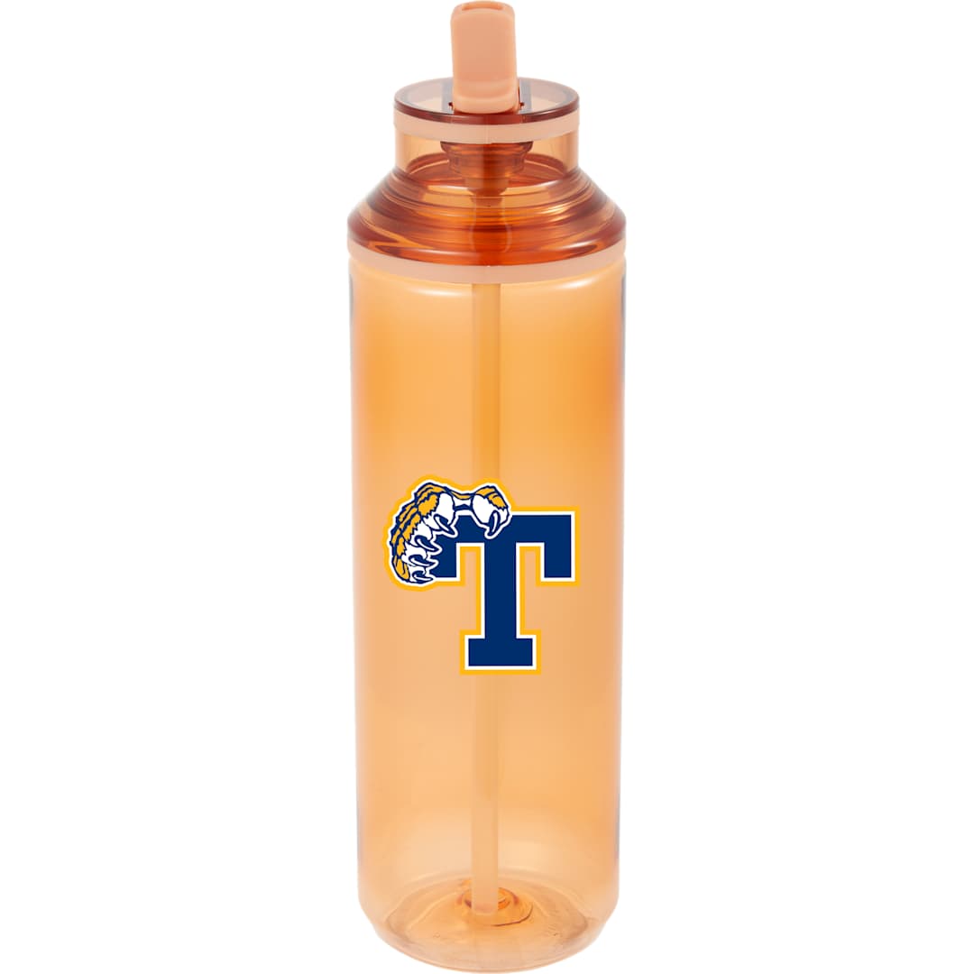 Carol Recycled RPET Sports Bottle w/ Straw 30oz - SM-6570 Orange