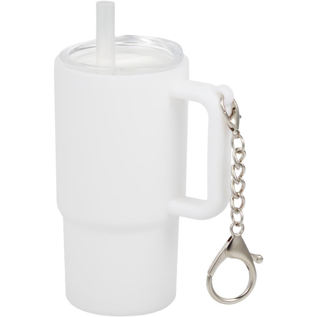 Shot Glass Tumbler w/ Keychain 4oz - SM-6571 White