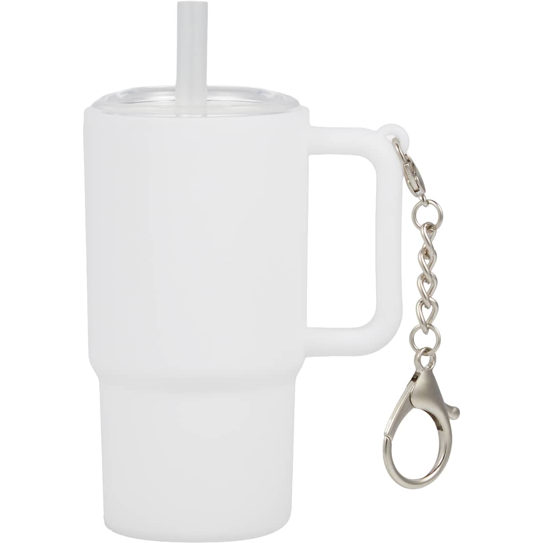 Shot Glass Tumbler w/ Keychain 4oz - SM-6571 White