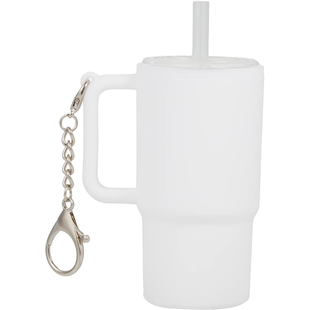 Shot Glass Tumbler w/ Keychain 4oz - SM-6571 White
