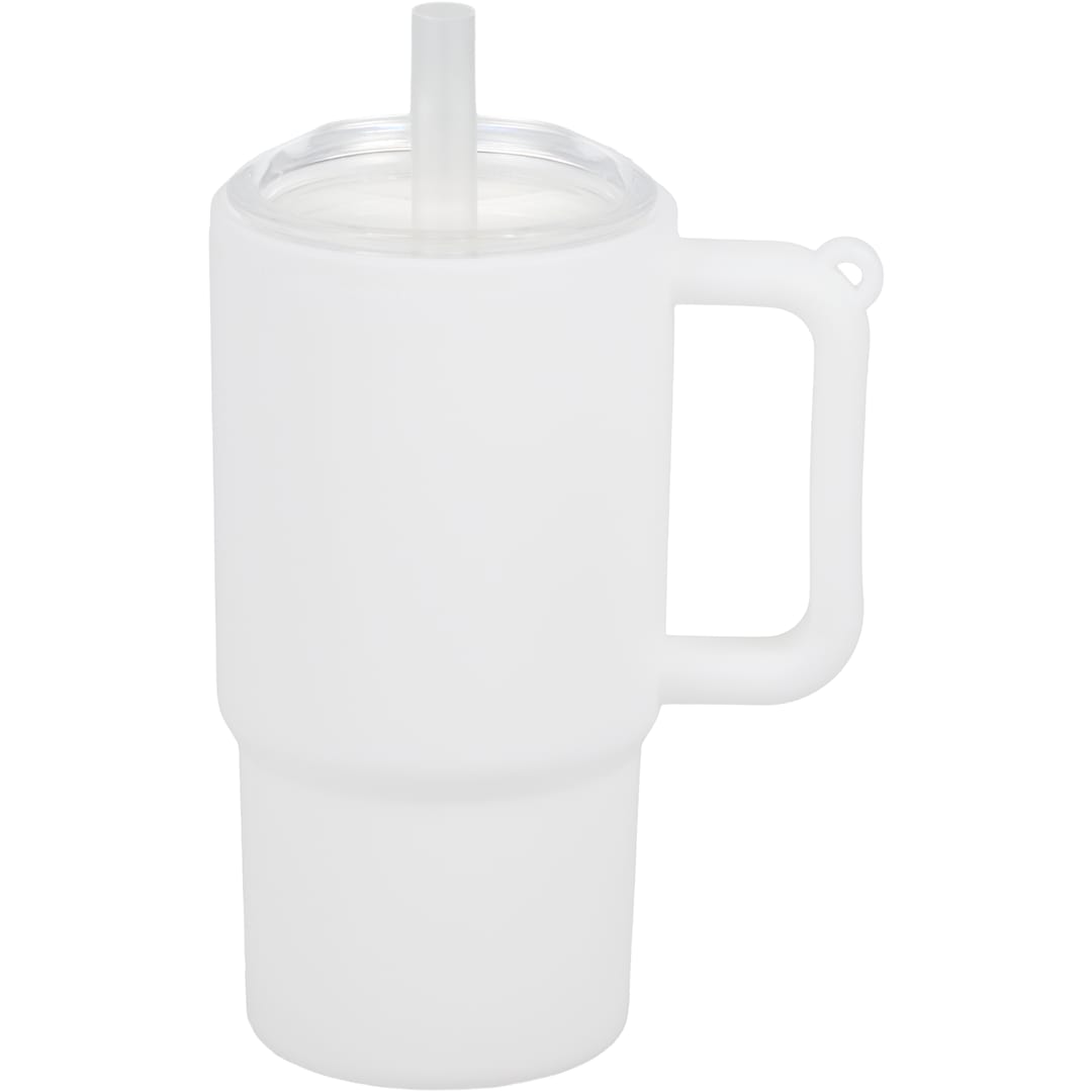 Shot Glass Tumbler w/ Keychain 4oz - SM-6571 White