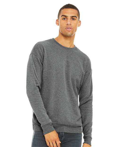 BELLA + CANVAS Unisex Sponge Fleece Drop Shoulder Crewneck Sweatshirt - 3945 Deep Heather