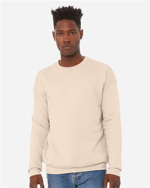 BELLA + CANVAS Unisex Sponge Fleece Drop Shoulder Crewneck Sweatshirt - 3945 Heather Dust