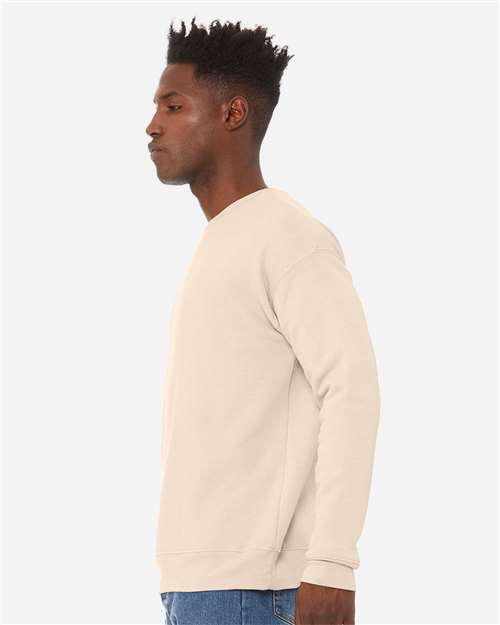 BELLA + CANVAS Unisex Sponge Fleece Drop Shoulder Crewneck Sweatshirt - 3945 Heather Dust