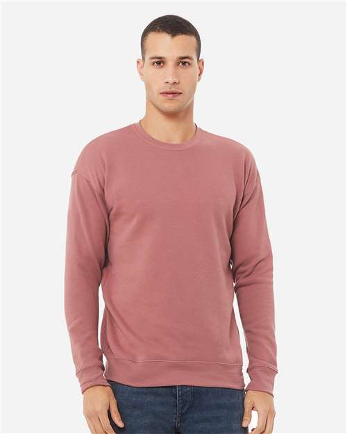 BELLA + CANVAS Unisex Sponge Fleece Drop Shoulder Crewneck Sweatshirt - 3945 Mauve