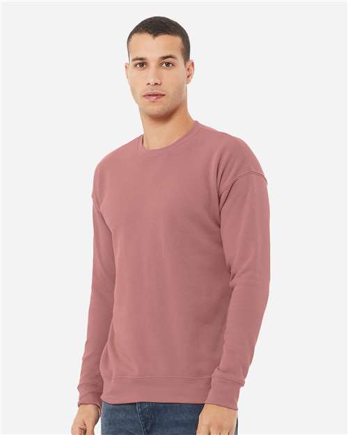 BELLA + CANVAS Unisex Sponge Fleece Drop Shoulder Crewneck Sweatshirt - 3945 Mauve