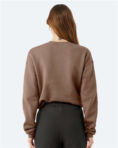 BELLA + CANVAS Unisex Sponge Fleece Drop Shoulder Crewneck Sweatshirt - 3945 Vintage Brown
