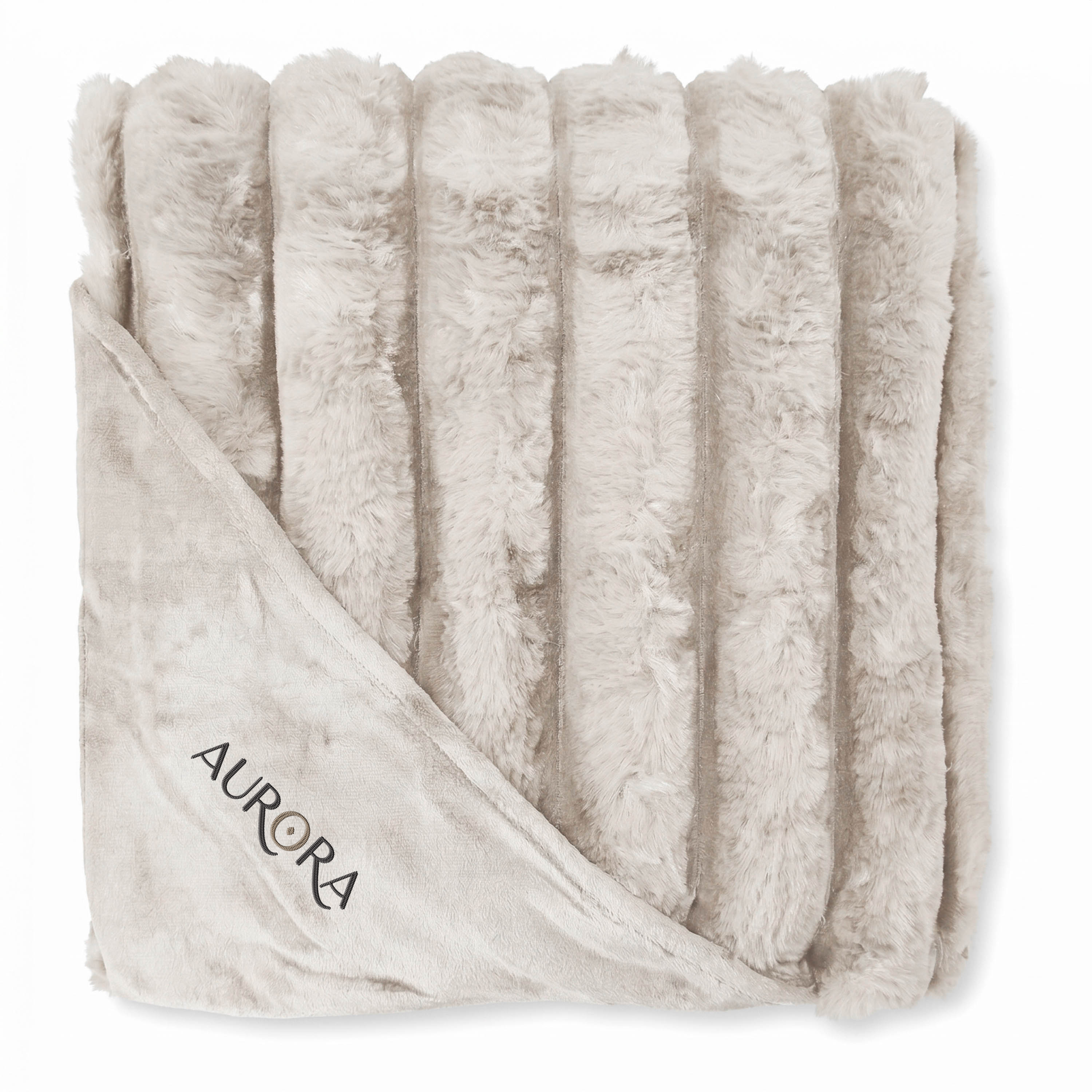 Spectorandco Aurora faux fur polyester blanket - LF127 LATTE
