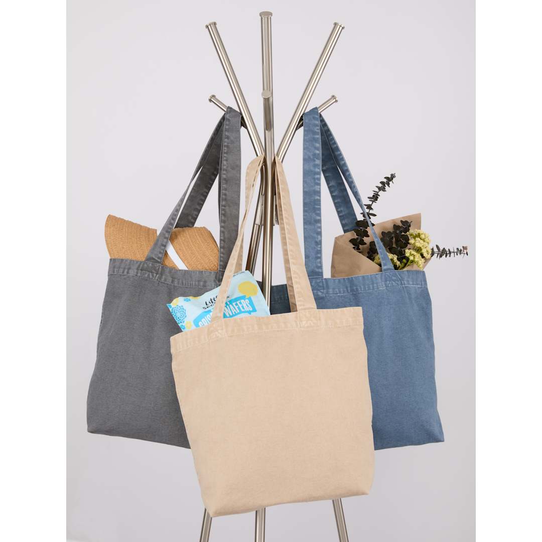 Recycled Washed 10oz Cotton Tote - 7901-83 Black