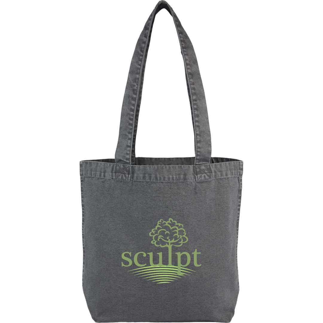 Recycled Washed 10oz Cotton Tote - 7901-83 Black