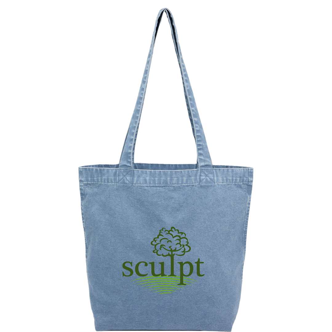 Recycled Washed 10oz Cotton Tote - 7901-83 Blue