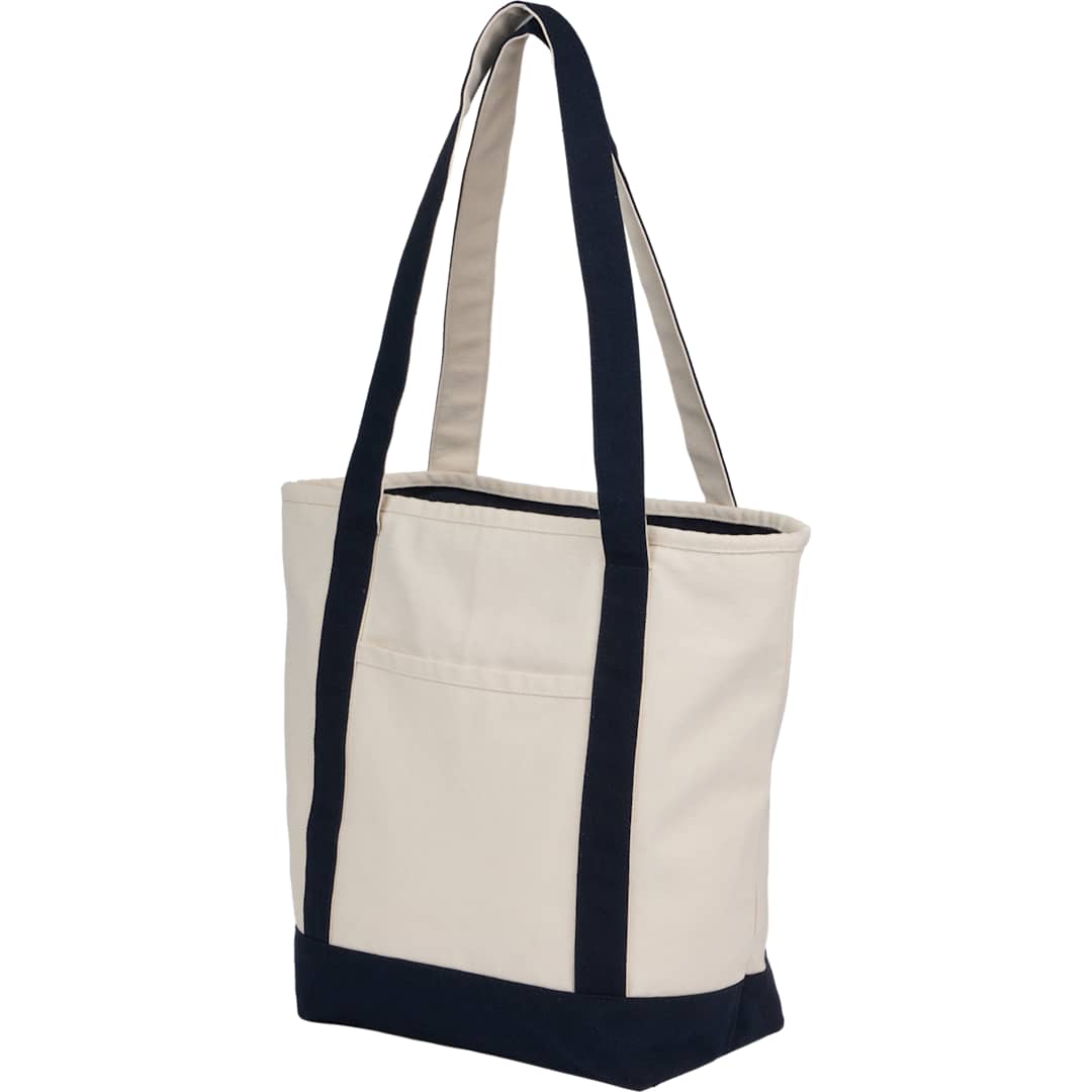 Recycled 12oz Zip Top Canvas Tote - 7901-86 Blue
