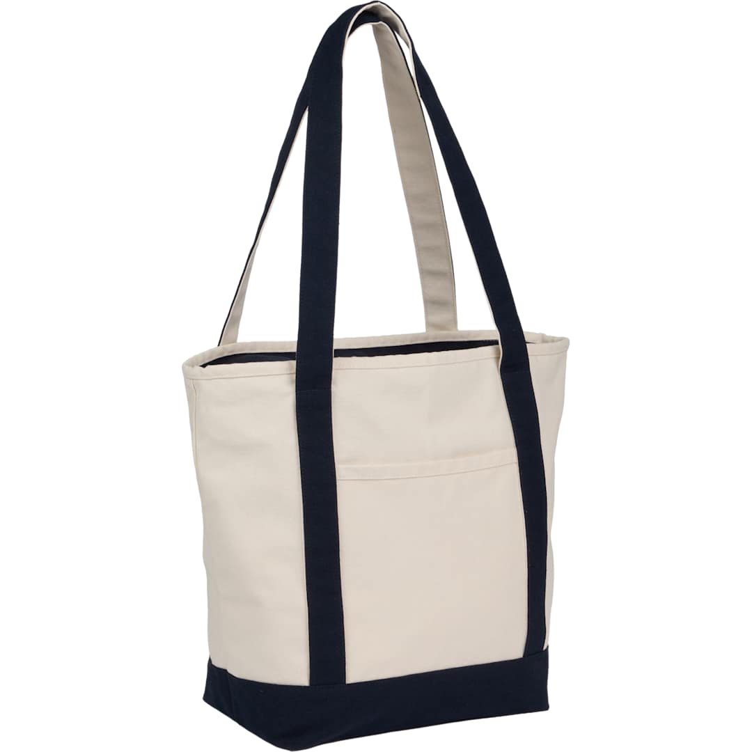 Recycled 12oz Zip Top Canvas Tote - 7901-86 Blue