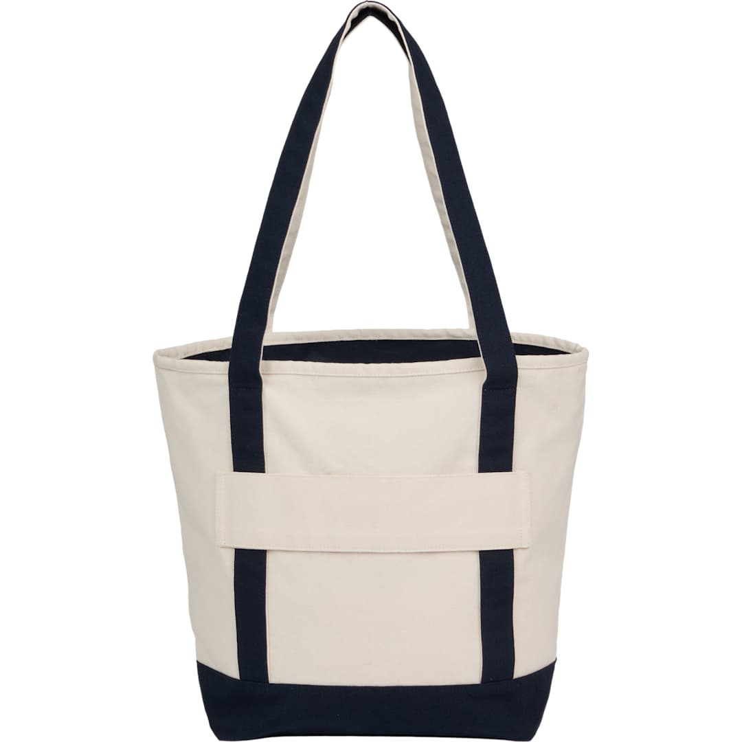 Recycled 12oz Zip Top Canvas Tote - 7901-86 Blue