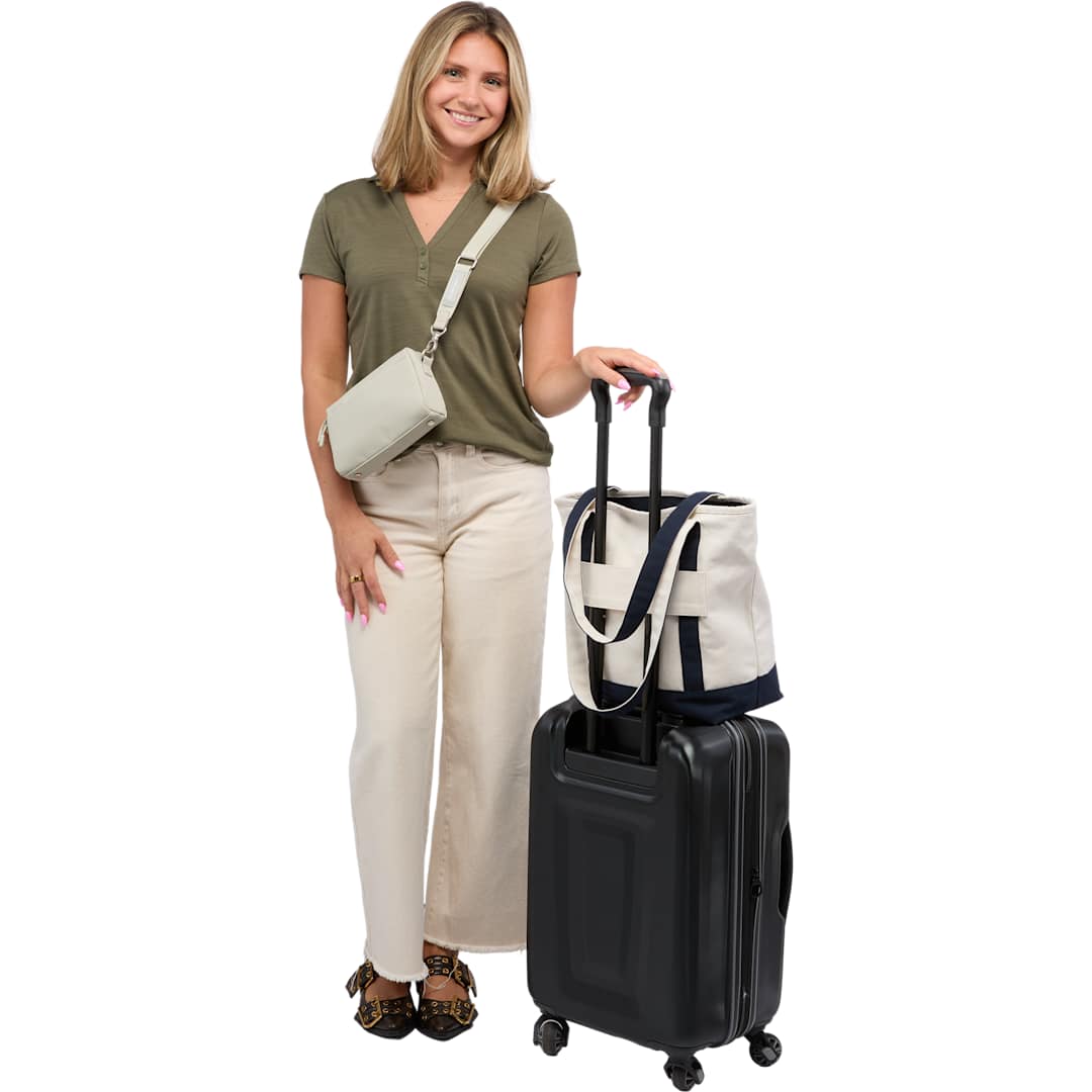 Recycled 12oz Zip Top Canvas Tote - 7901-86 Blue