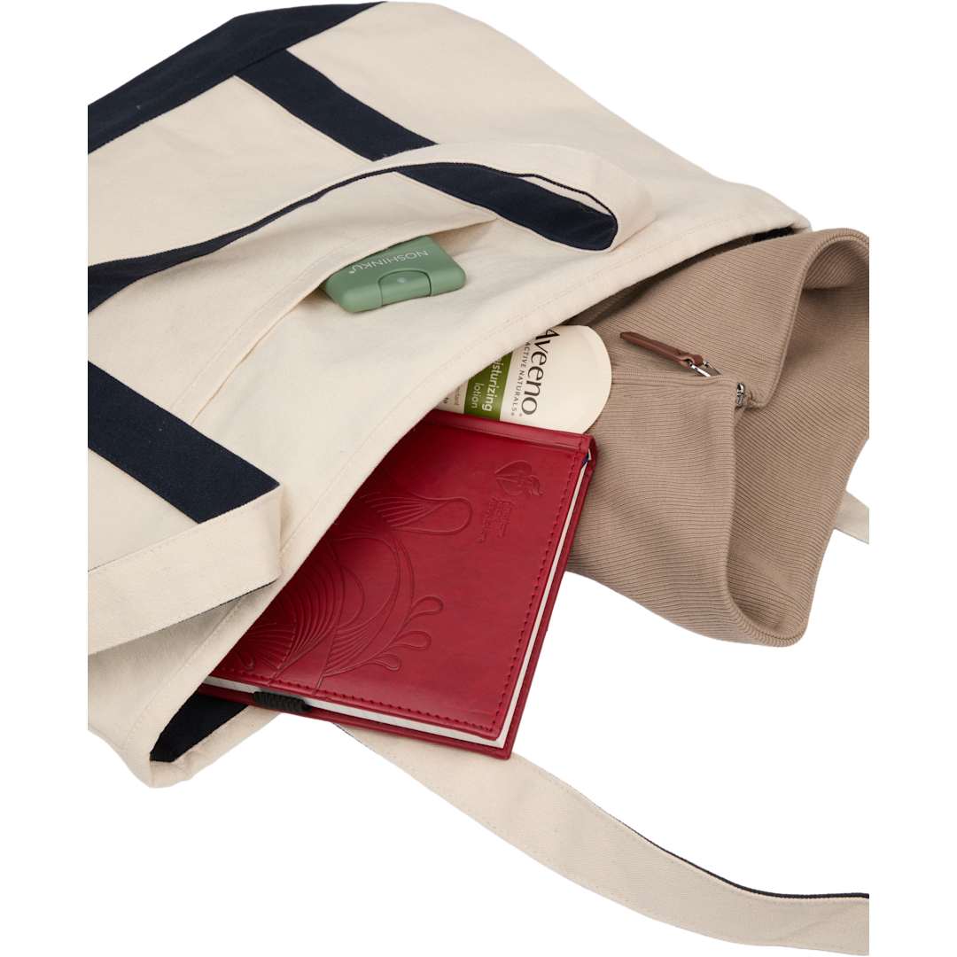 Recycled 12oz Zip Top Canvas Tote - 7901-86 Blue