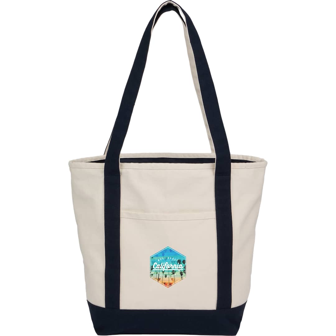 Recycled 12oz Zip Top Canvas Tote - 7901-86 Blue