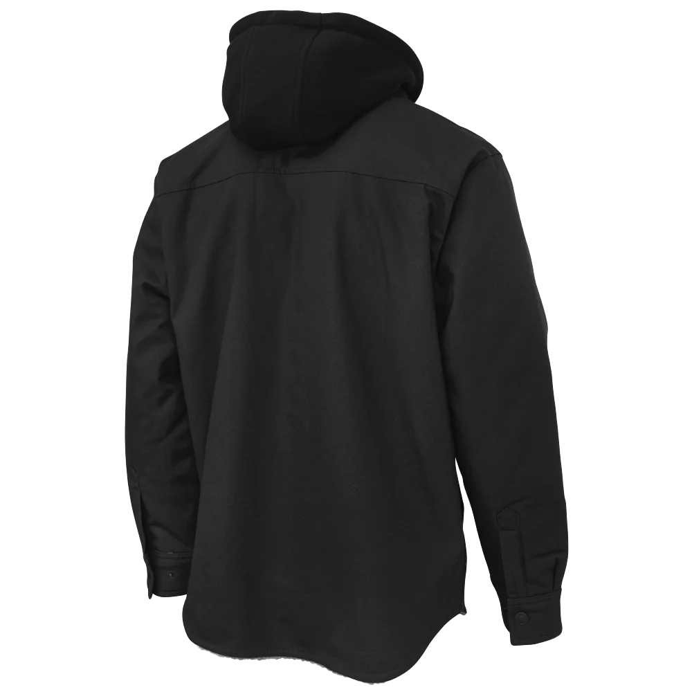 WS03 - Chemise-Manteau En Duck Doublée En Sherpa Black