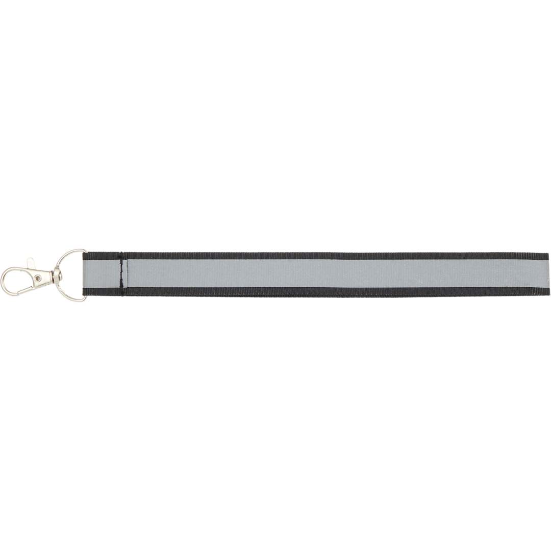 Reflective Recycled Wrist Lanyard - SM-2478 Black