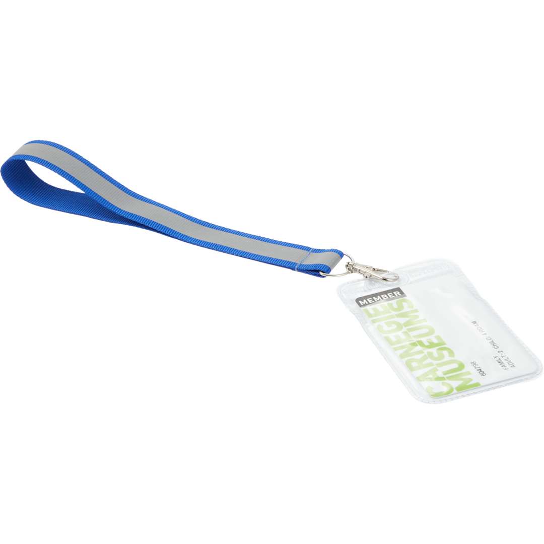 Reflective Recycled Wrist Lanyard - SM-2478 Blue