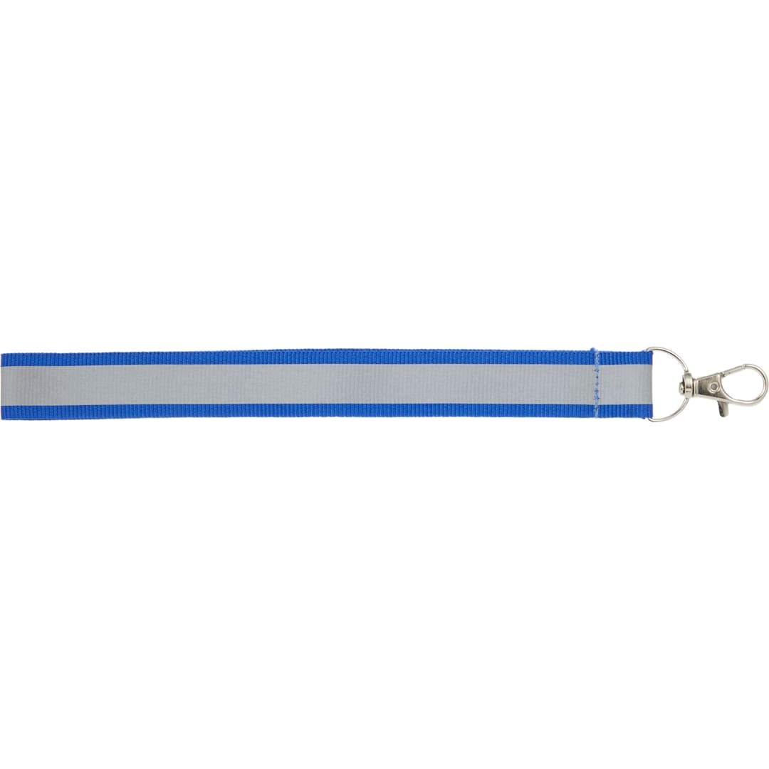 Reflective Recycled Wrist Lanyard - SM-2478 Blue