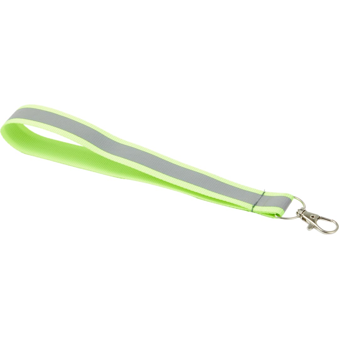Reflective Recycled Wrist Lanyard - SM-2478 Yellow