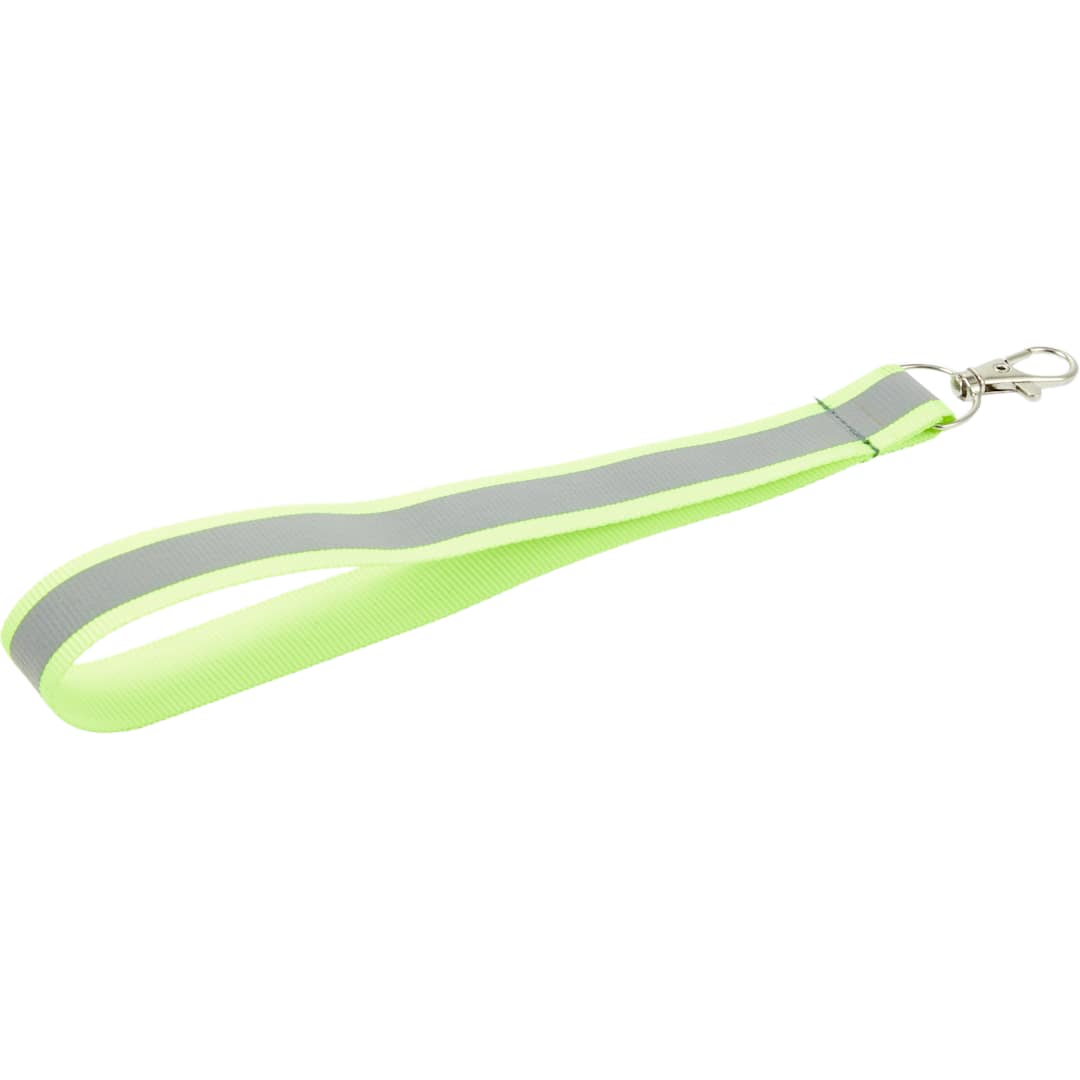 Reflective Recycled Wrist Lanyard - SM-2478 Yellow