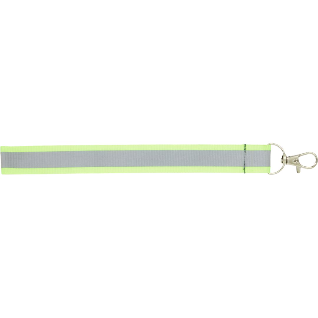 Reflective Recycled Wrist Lanyard - SM-2478 Yellow