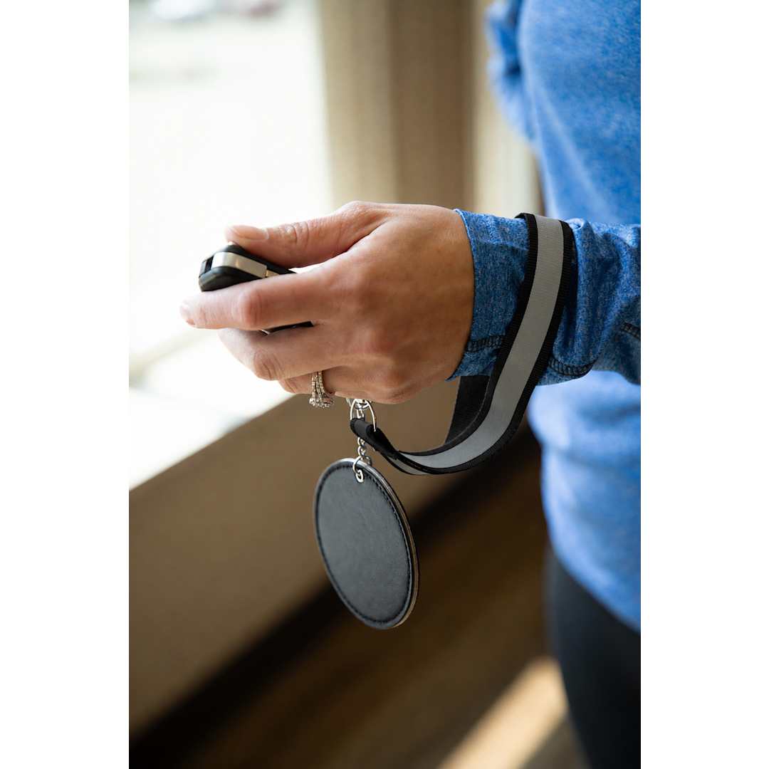 Reflective Recycled Wrist Lanyard - SM-2478 Black