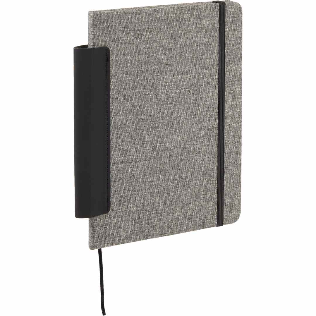 5.5" x 8.5" FSC® Recycled Viper RPET Bound Noteboo - SM-5359 Black