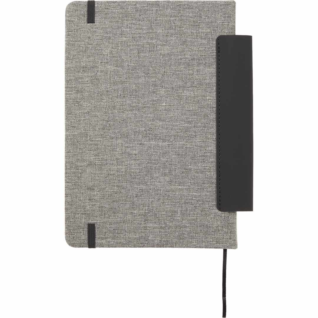 5.5" x 8.5" FSC® Recycled Viper RPET Bound Noteboo - SM-5359 Black