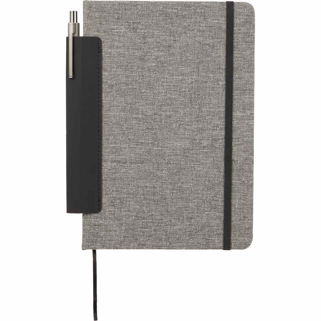 5.5" x 8.5" FSC® Recycled Viper RPET Bound Noteboo - SM-5359 Black