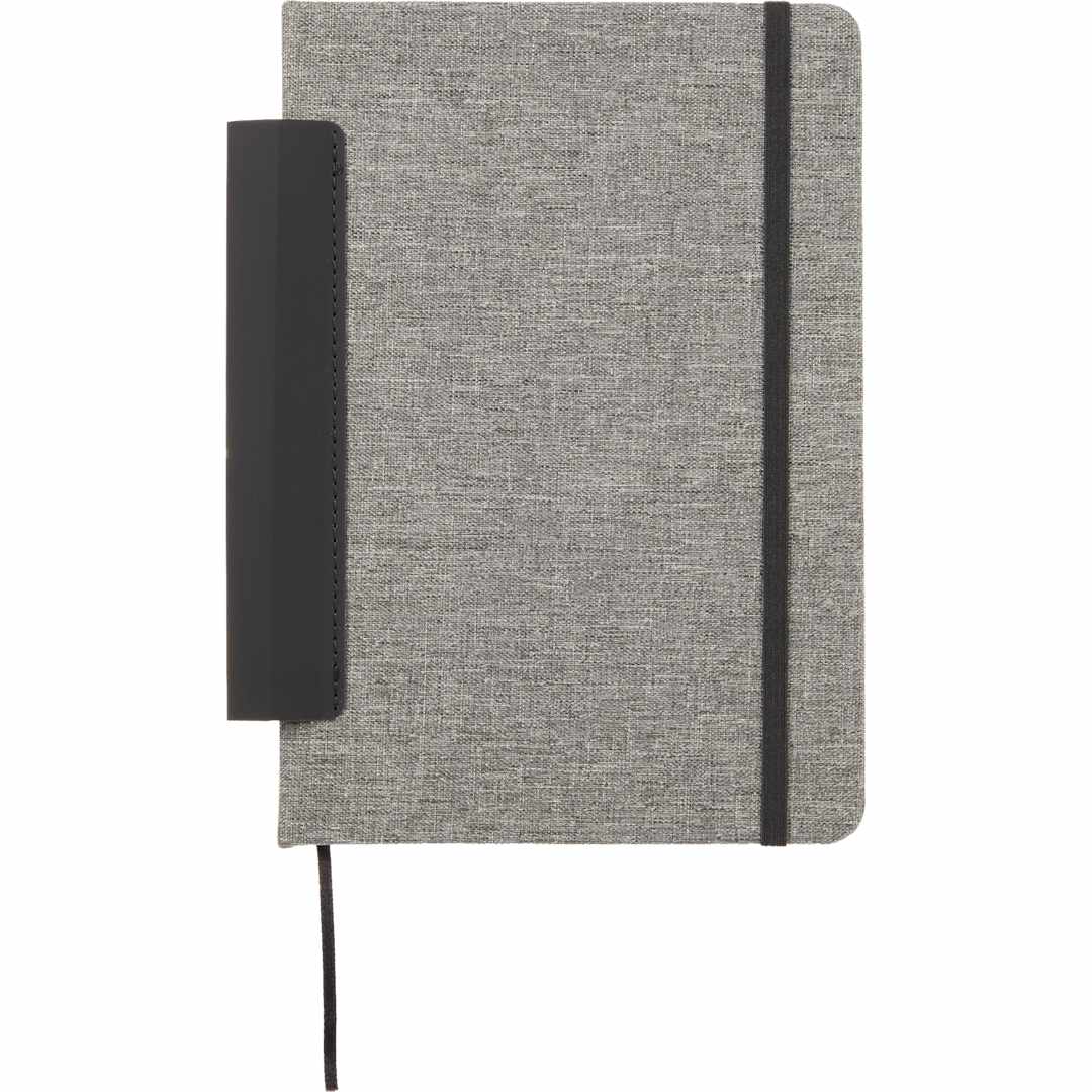 5.5" x 8.5" FSC® Recycled Viper RPET Bound Noteboo - SM-5359 Black