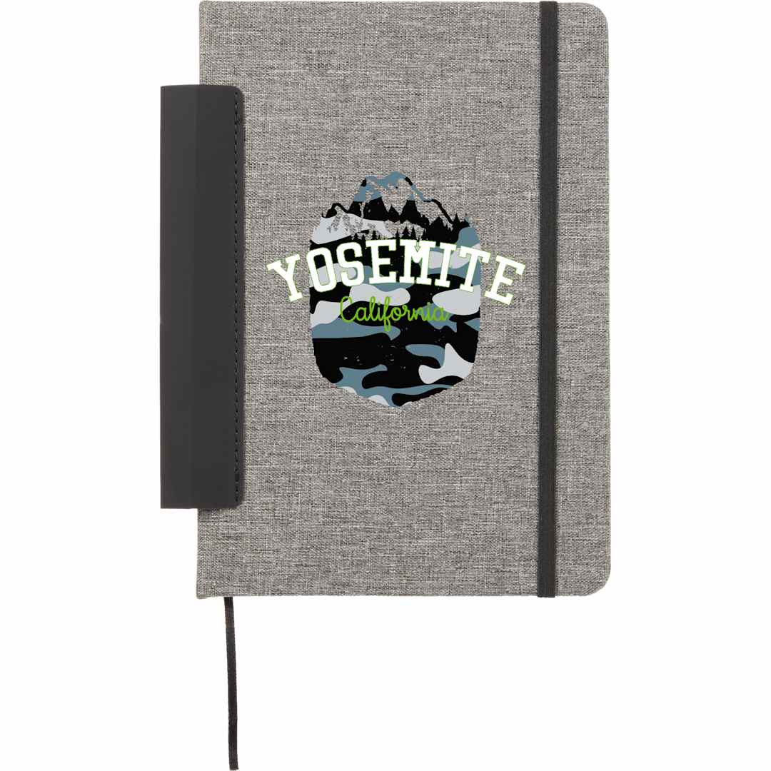 5.5" x 8.5" FSC® Recycled Viper RPET Bound Noteboo - SM-5359 Black