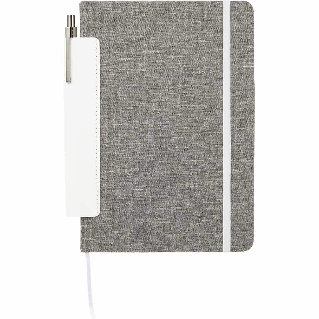 5.5" x 8.5" FSC® Recycled Viper RPET Bound Noteboo - SM-5359 White
