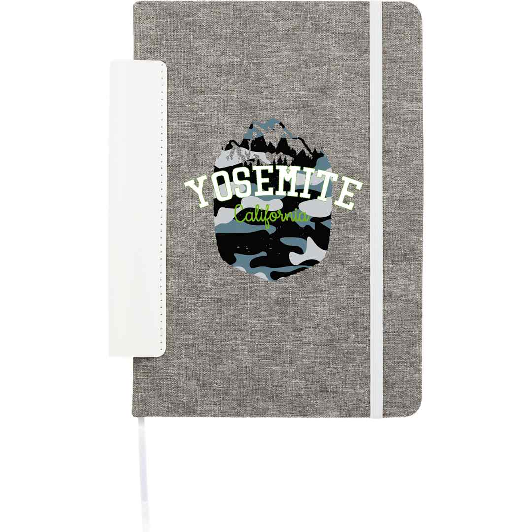 5.5" x 8.5" FSC® Recycled Viper RPET Bound Noteboo - SM-5359 White