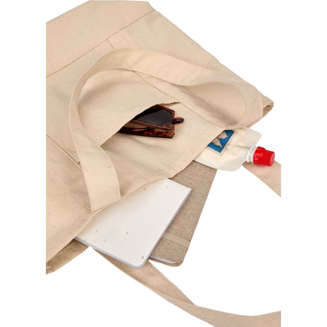 Mini 6oz Recycled Cotton Canvas Tote - SM-5471 Natural
