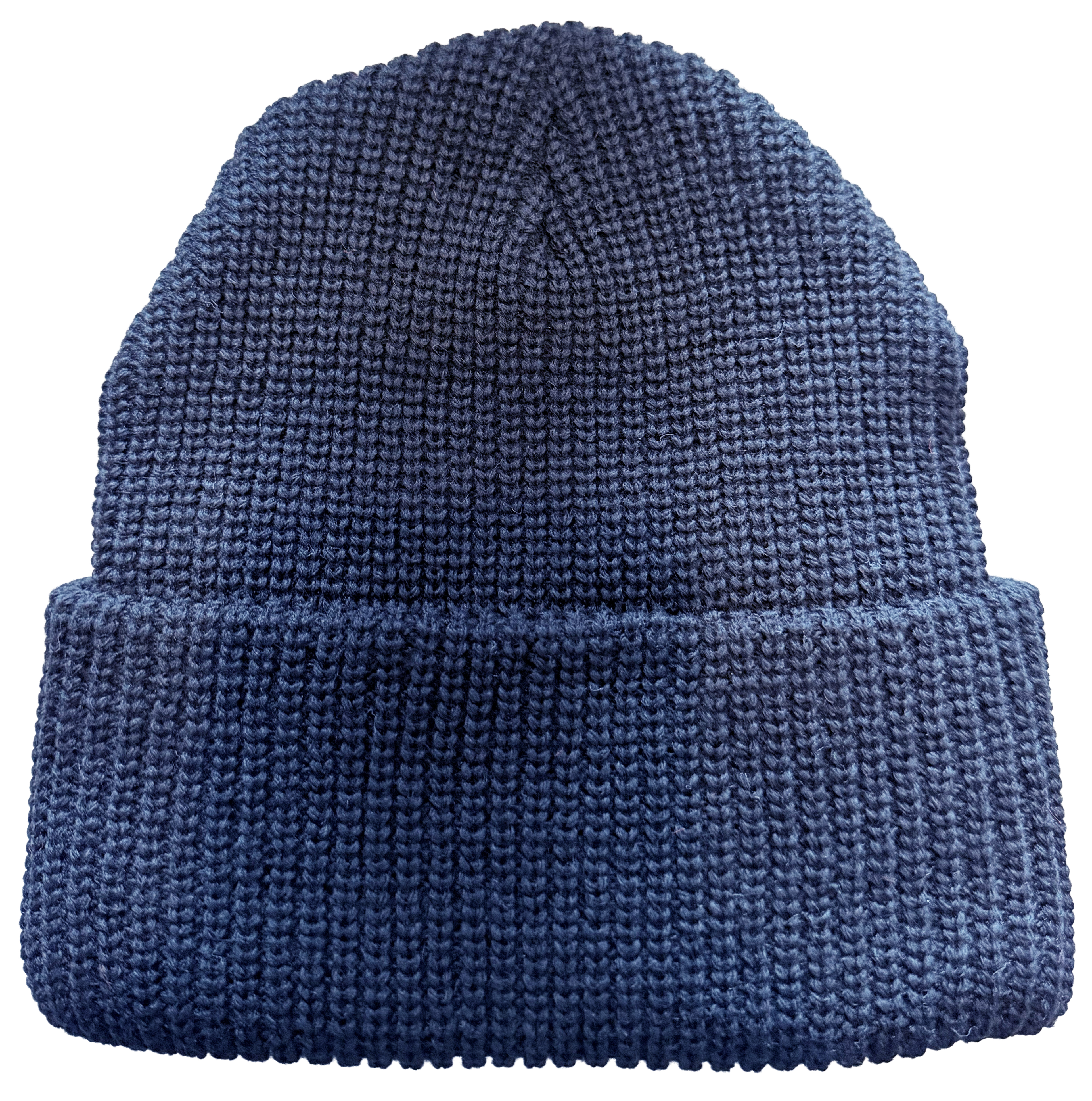 MBM-ik123-TUQUE ÉPAIS À REBORD, TRICOT SHAKER Navy