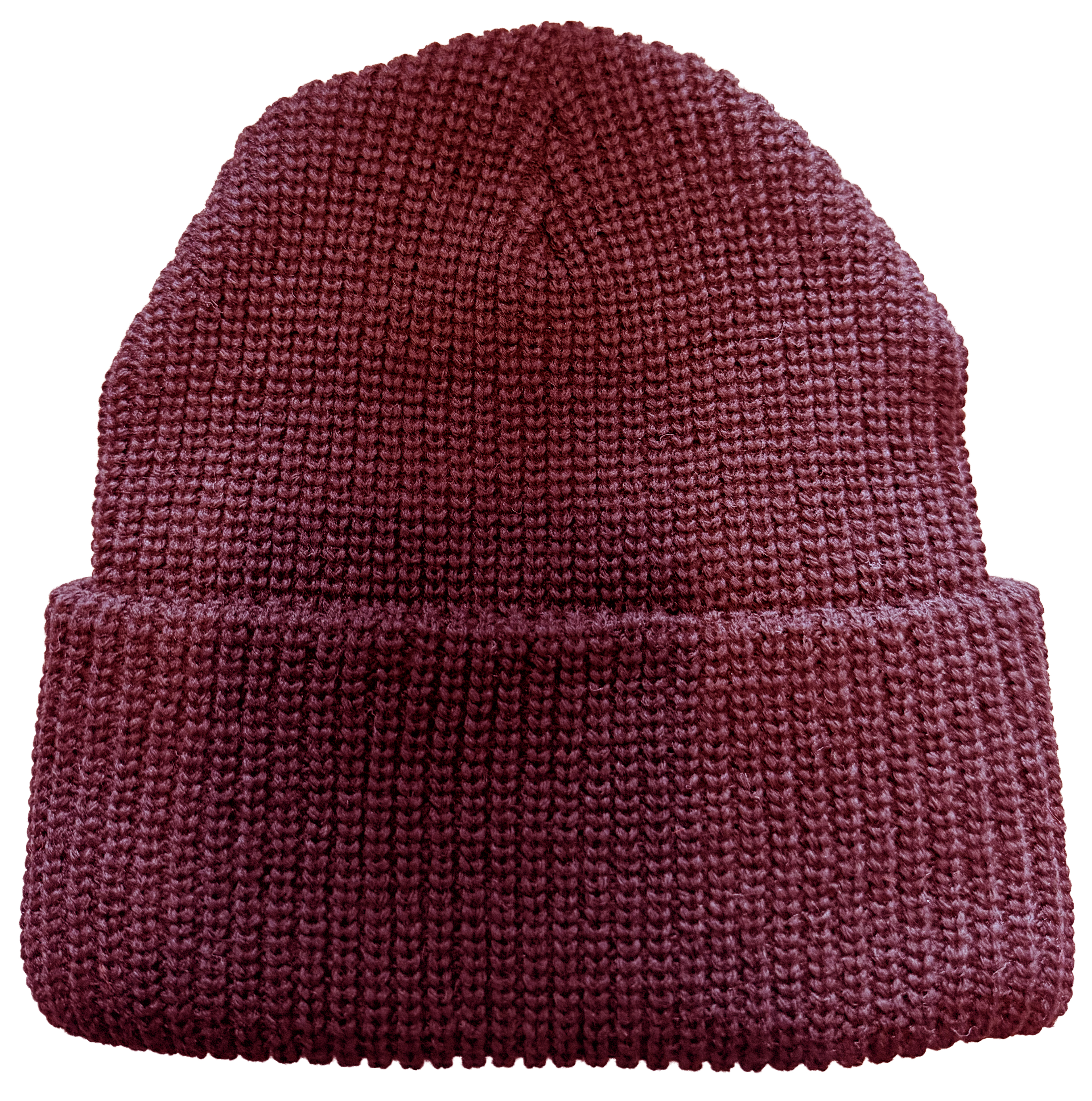 MBM-ik123-TUQUE ÉPAIS À REBORD, TRICOT SHAKER Burgundy