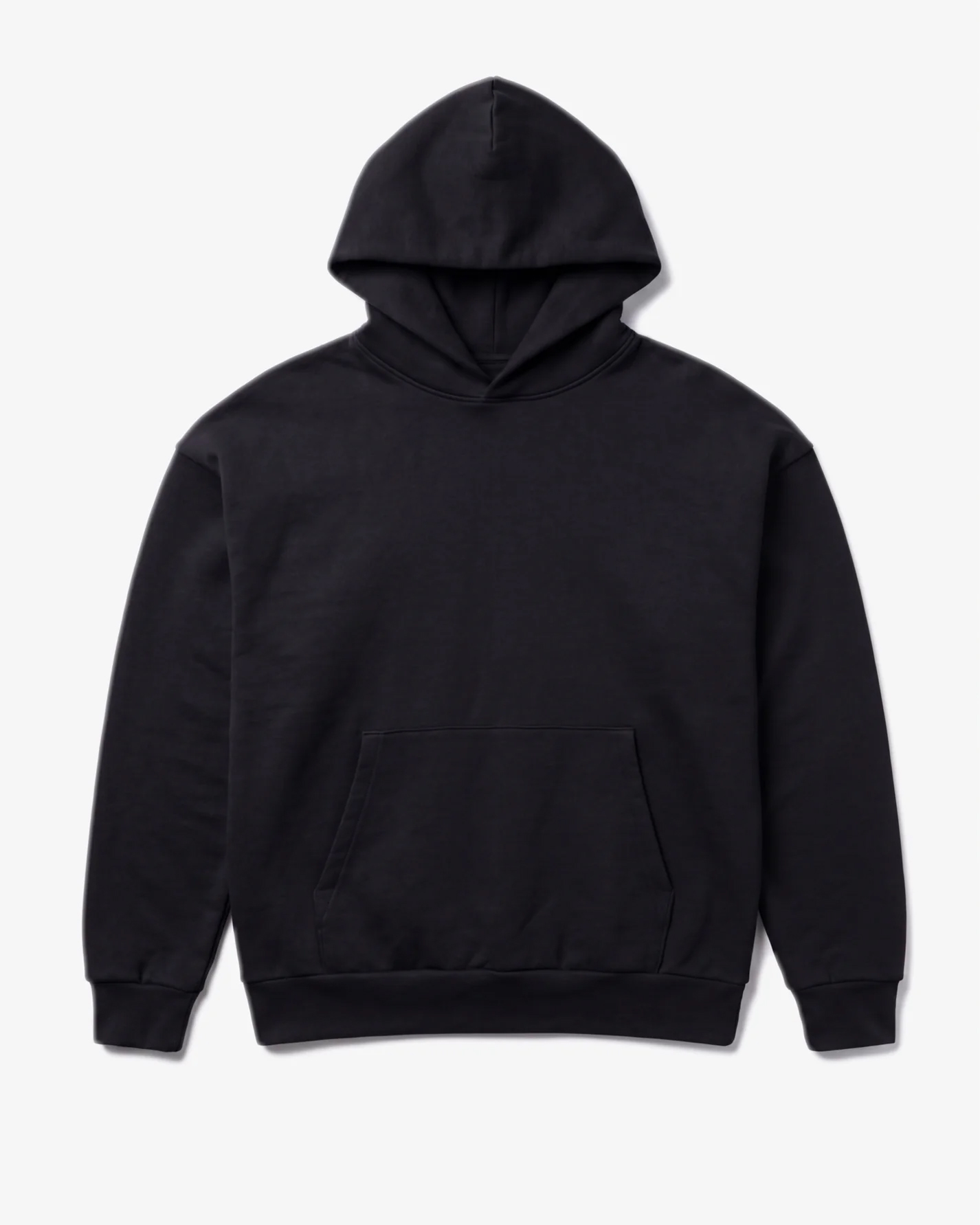 JST17 - Sweat à capuche oversize en coton bio Black