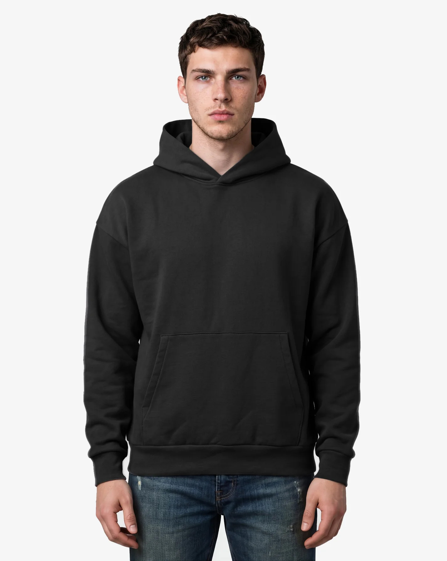  JST17 - Sweat à capuche oversize en coton bio