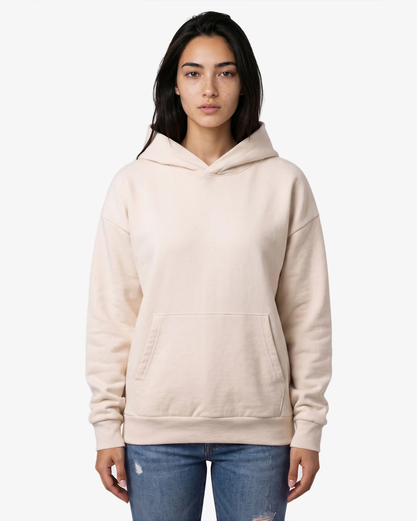 JST17 - Sweat à capuche oversize en coton bio Natural