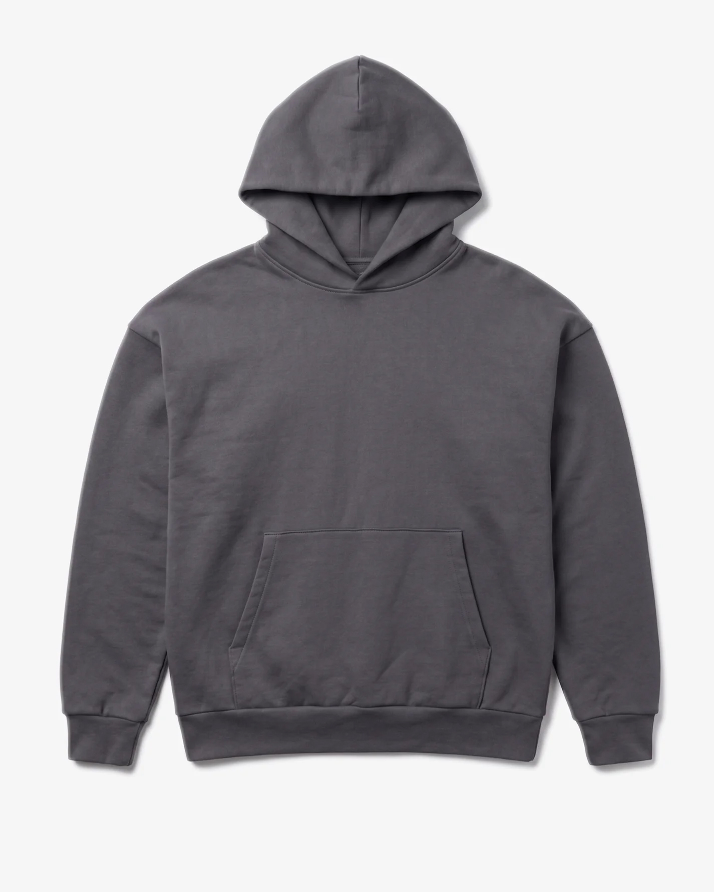 JST17 - Sweat à capuche oversize en coton bio Oil Grey