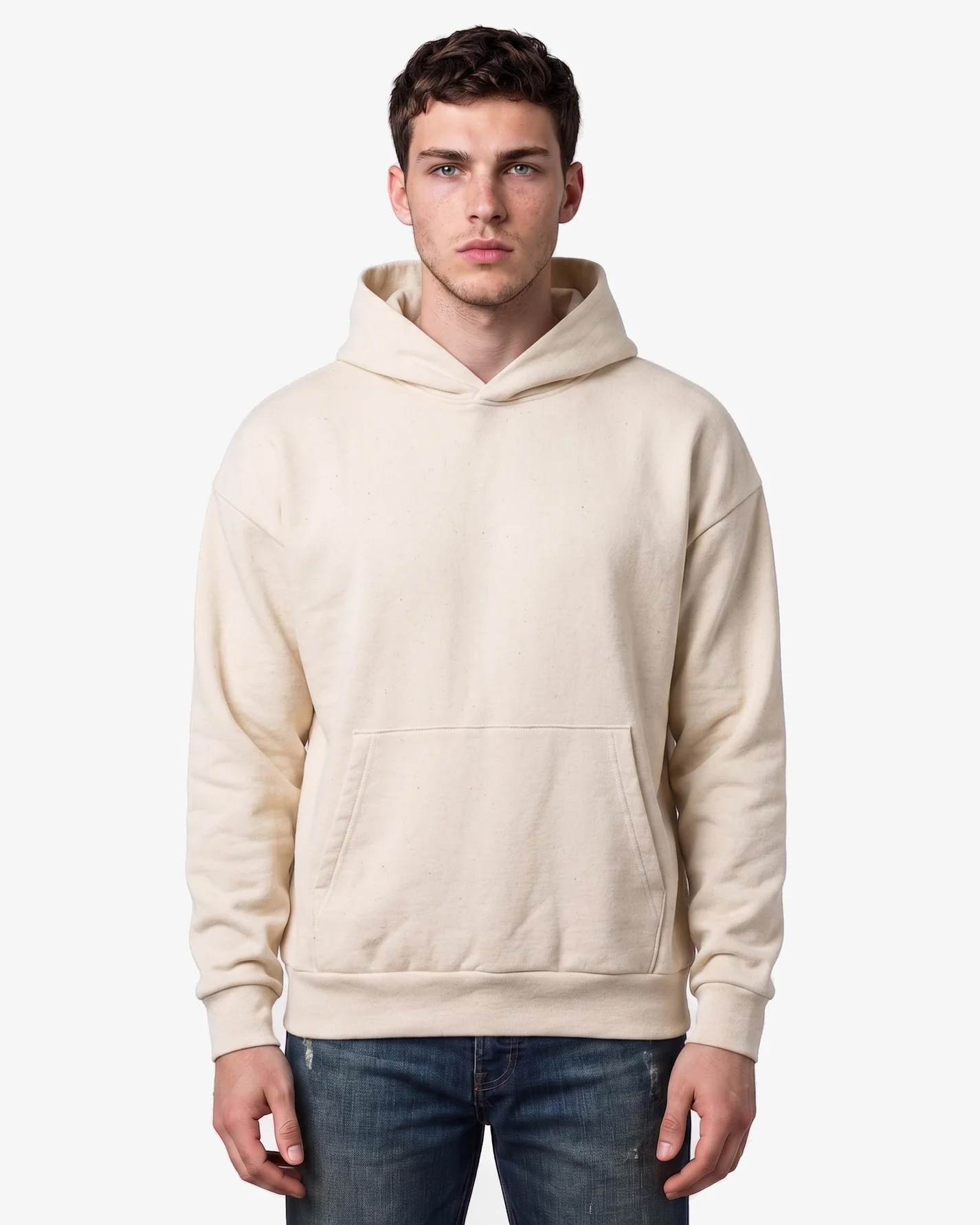JST17 - Sweat à capuche oversize en coton bio Natural